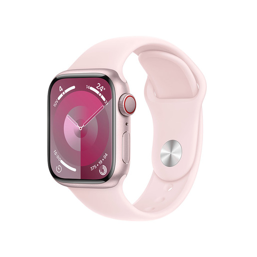 Image of Apple Watch Series 9 GPS + Cellular Cassa 41mm in Alluminio Rosa con C