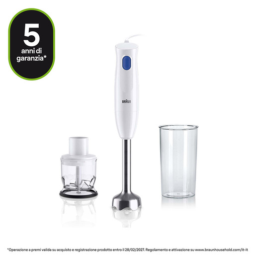 Braun MultiQuick 1 MQ10.201M Minipimer Frullatore ad immersione White
