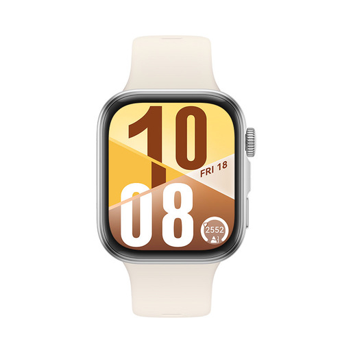 Image of Huawei WATCH FIT 4, cassa in alluminio e cinturino bianco. Fino a 10 giorni di autonomia e compatibile con iOS e Android.
