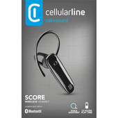 cellularline | SCORE | Auricolare Bluetooth® Mono Ergonomico con Archetto Removibile - Play time 4 ore - Nero