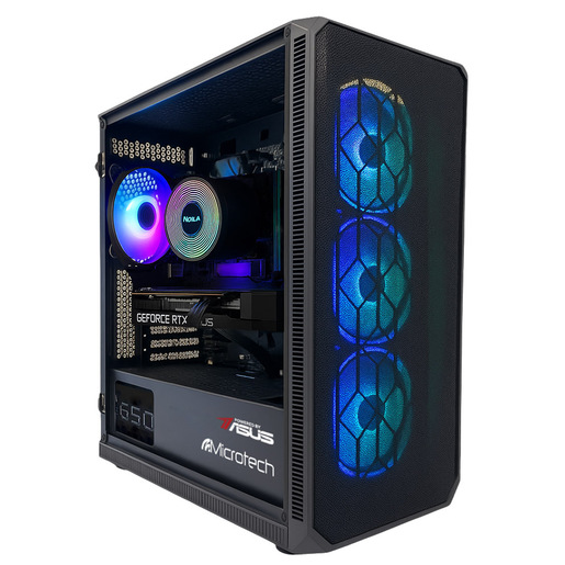 Image of Microtech Ludix Powered by ASUS Intel® CoreTM i7 i7-14700F 16 GB DDR4-SDRAM 1 TB SSD NVIDIA GeForce RTX 5060 Ti Windows 11 Home Tower Nero