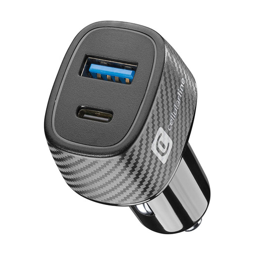 Image of Cellularline Car Multipower Ultra - iPhone, Samsung, Xiaomi, Oppo and other Smartphones and Tablets Caricabatterie da auto veloce con porta USB e porta U