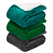 Siretessile Plaid In Flannel E Sherpa Misura 120X160 Disponibile In Colori Assortiti-image