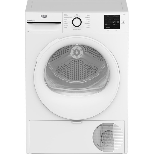 Image of Beko BMT93EW Asciugatrice 9kg, Classe D, Linea Estetica NX, motore asincrono, Display digitale, colore Bianco, oblò Bianco