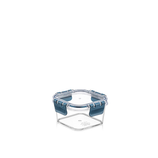 Image of H&H contenitore ermetico quadrato Easy Clips blu 400 cc