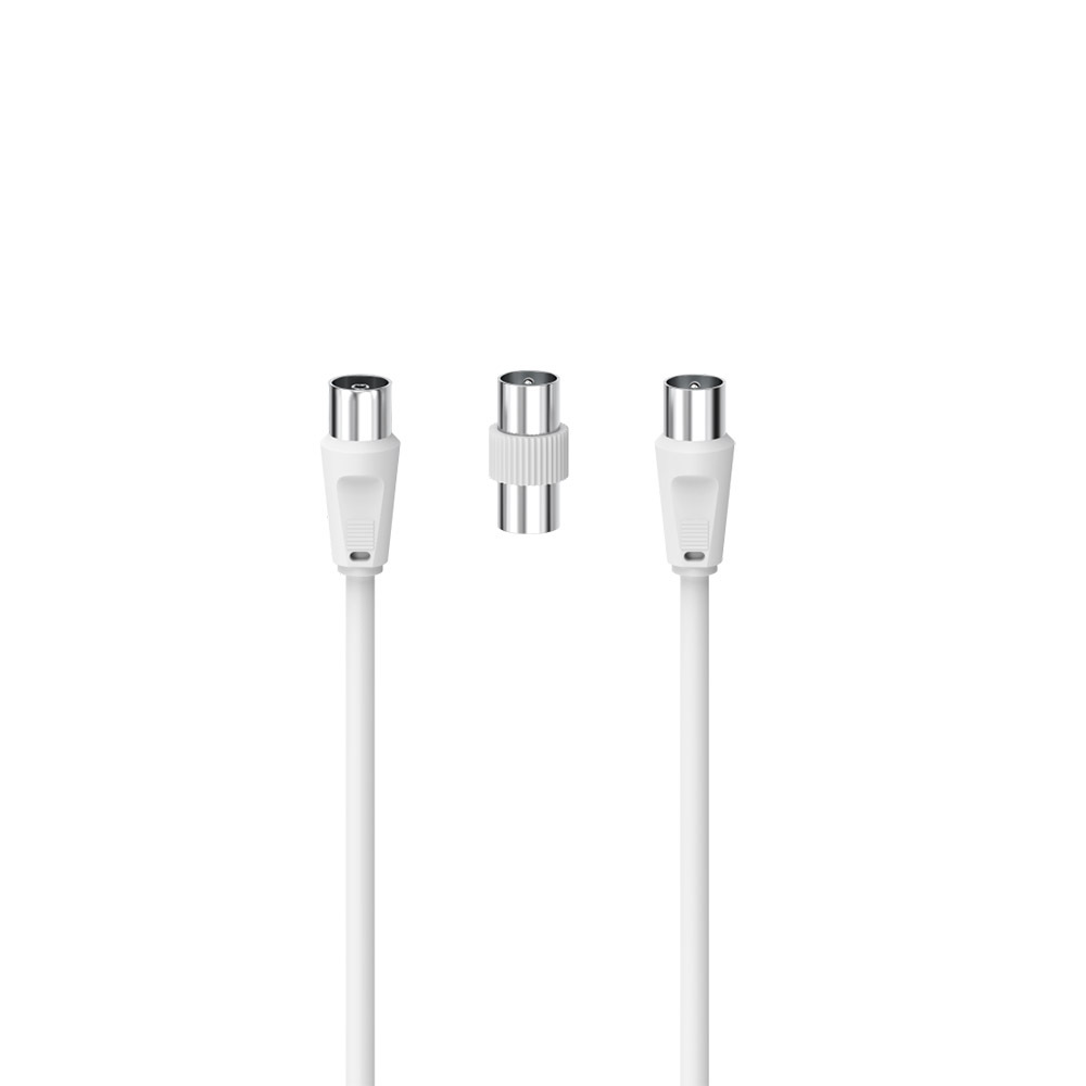 5m Cavo Coassiale 2fach Schermato Bianco TV Radio #e344 - Foto 3