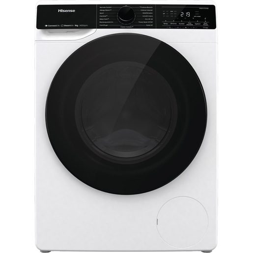Image of Hisense WF5V843BWSIT lavatrice Caricamento frontale 8 kg 1400 Giri/min Nero, Bianco