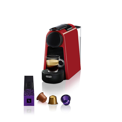 DeLonghi Essenza Mini EN 85.R macchina per caffè Libera installazione Macchina per caffè con capsule Nero, Rosso 0,6 L Automatica