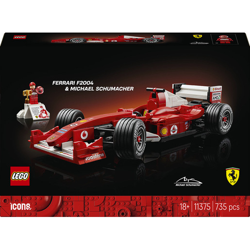 Image of LEGO ICONS Ferrari F2004 e Michael Schumacher