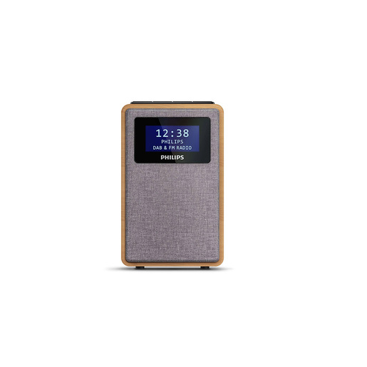 Image of Philips TAR5005/10 radio Orologio Digitale Grigio, Legno