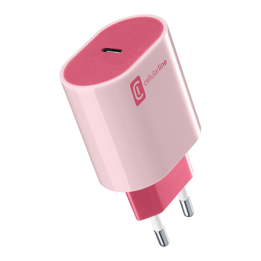 Cellularline USB-C Charger #Stylecolor - Universal Caricabatterie da rete20W colorato