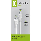 Cavo USB Type-C NewTop 120 Cm – Ricarica E Dati, Bianco, Resistente, 2.1A 10W - 2