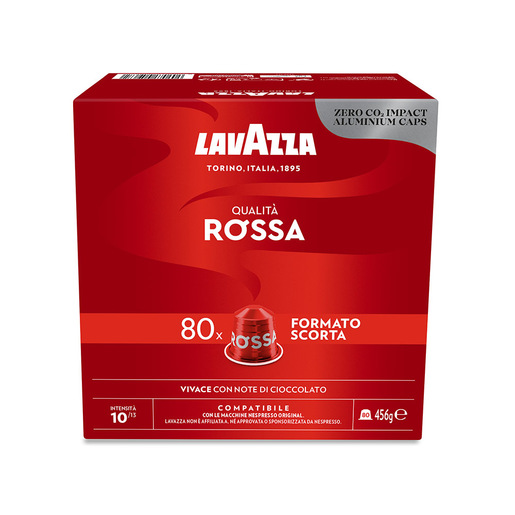 Image of        Lavazza Capsule Compatibili Nespresso Qualità Rossa, 80 Capsule