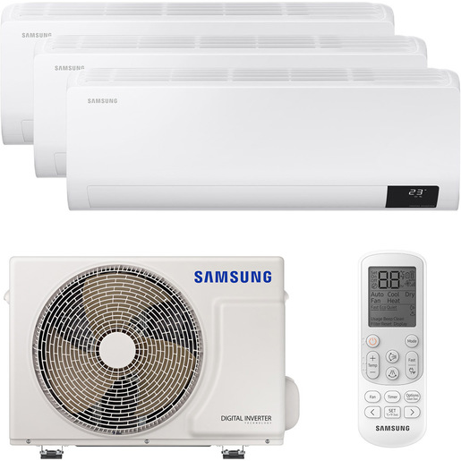 Samsung Trialsplit 9000+9000+9000BTu Luzon AJ052TXJ3KGEU + 3x AR09TXHZAWKNEU condizionatore fisso