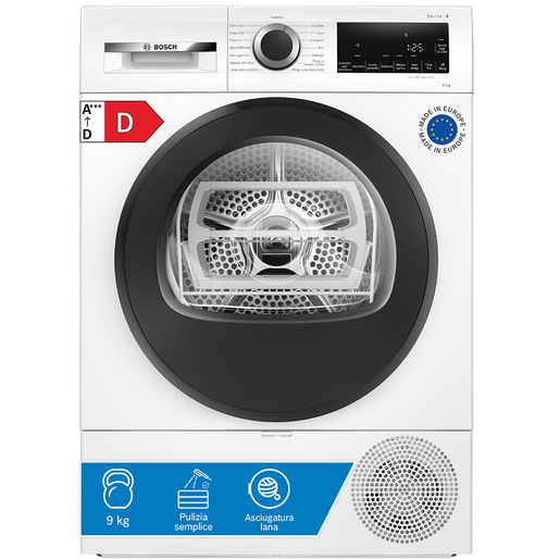Image of Bosch WQG24200IT asciugatrice Libera installazione Caricamento frontale 9 kg Bianco