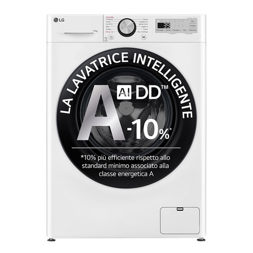 Image of LG F4R3P11NSWB lavatrice Caricamento frontale 11 kg 1350 Giri/min Bianco