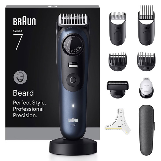 Image of Braun BeardTrimmer 7 BT7540 regolabarba Batteria 40 2 cm Bagnato e secco Nero, Blu