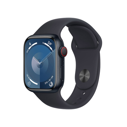 Image of Apple Watch Series 9 GPS + Cellular Cassa 41mm in Alluminio Mezzanotte