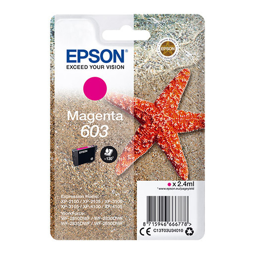 Image of Epson Singlepack Magenta 603 Ink