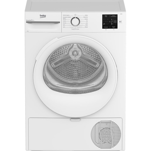 Image of Beko BMT491WI_IT, Asciugatrice 9kg, Classe C, Linea Estetica NX, motore inverter, Display digitale, colore Bianco, oblò Bianco