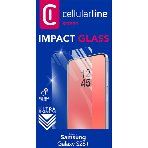 Image of Cellularline Impact Glass - Galaxy S26+ Vetro temperato sottile, resistente e super sensibile