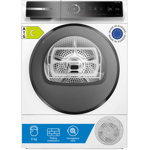 Bosch Serie 8 WQB245B0IT Asciugatrice a pompa di calore 9 kg Bianco