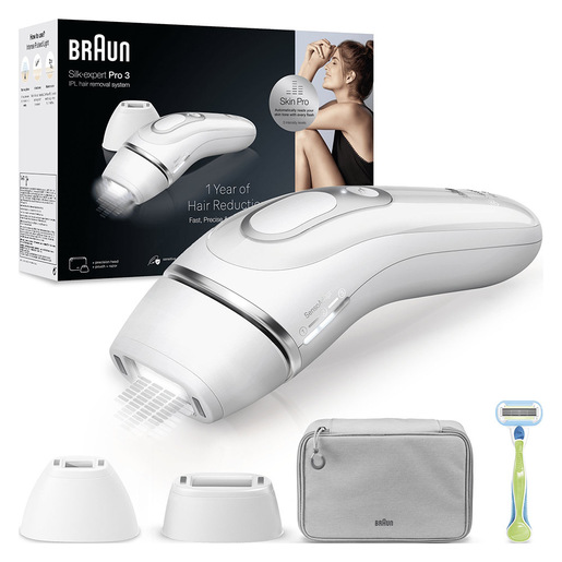 Image of Braun Silk-expert Pro Epilatore Luce Pulsata Silk·expert Pro 3, Epilazione A Casa, Con Custodia, Rasoio Donna Venus, 2 Testine, PL3122