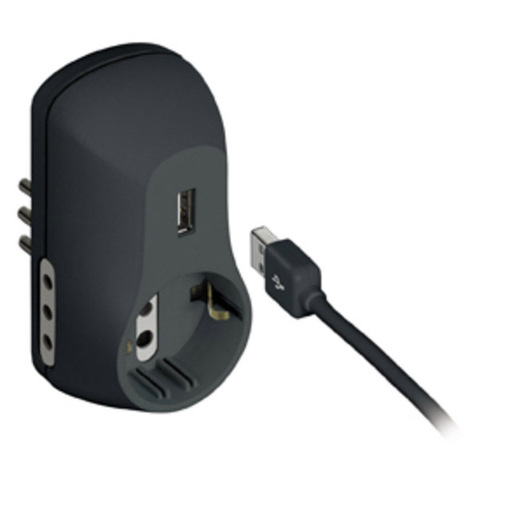 bticino S3613GU adattatore per presa di corrente Antracite