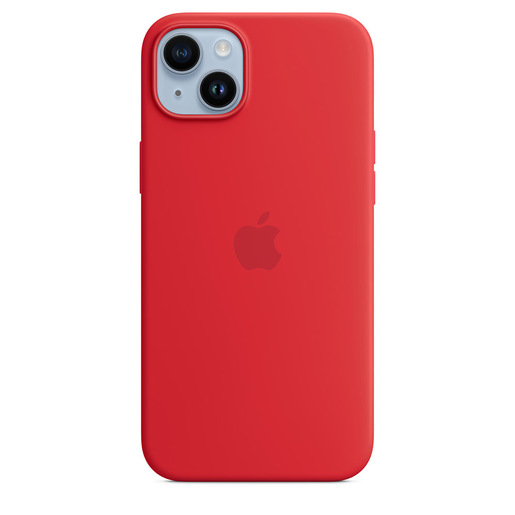 Image of        Apple Custodia MagSafe in silicone per iPhone 14 Plus - (PRODUCT)RED