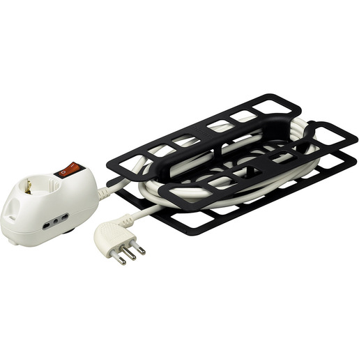 Image of bticino 3635DB prolunghe e multiple 5 m 3 presa(e) AC Interno Nero, Bianco