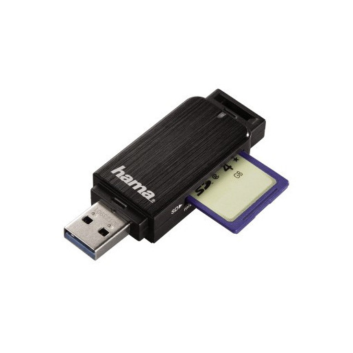 Image of Hama Lettore USB 3.0 slim, micro SD, micro SDXC, micro SDHC, MMC, SD,