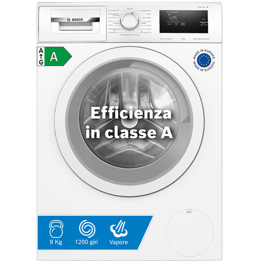 Image of Bosch Serie 4 WAN24009II Lavatrice a carica frontale 9kg 1200g/min Bianco Classe A