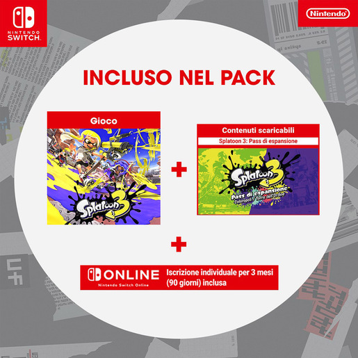 Splatoon 3 + pass di espansione + 3 mesi di NSO, Switch