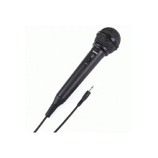Image of Hama Microfono Dynamic ''DM-20'', omnidirezionale, mono, connettore Jack 3,5 mm e adattatore 6,35 mm, cavo da 2,5 mt