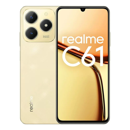 realme C61 17,1 cm (6.74'') Doppia SIM Android 14 4G USB tipo-C 6 GB 256 GB 5000 mAh Oro