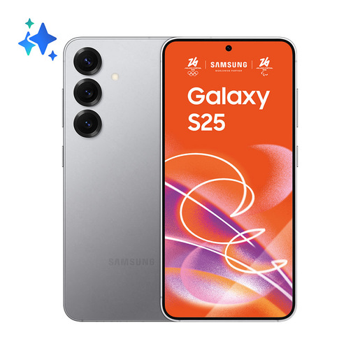 Samsung Galaxy S25 Smartphone AI, Display 6.2'' FHD+ Dynamic AMOLED 2X, Fotocamera 50MP, RAM 12GB, 256GB, 4.000 mAh, Silver shadow