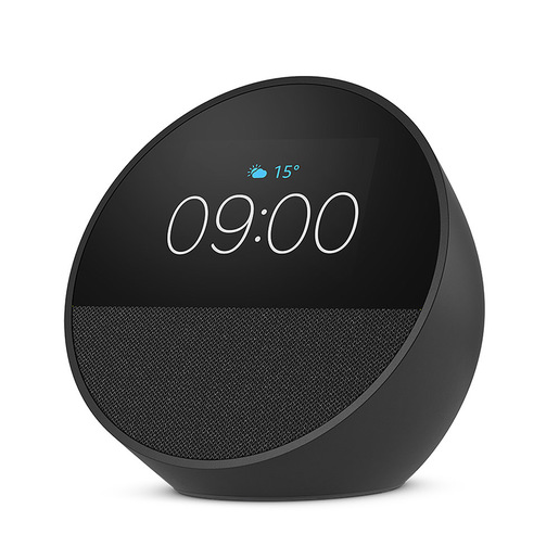 Amazon Nuovo Echo Spot (modello 2024) Sveglia intelligente con suono di qualità e Alexa Nero