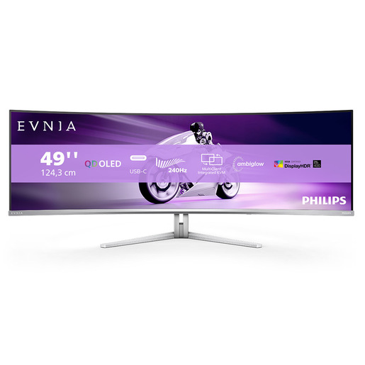 Image of Philips Evnia 8000 49M2C8900/00 Monitor PC 124,2 cm (48.9'') 5120 x 1440 Pixel Dual QHD QD-OLED Bianco