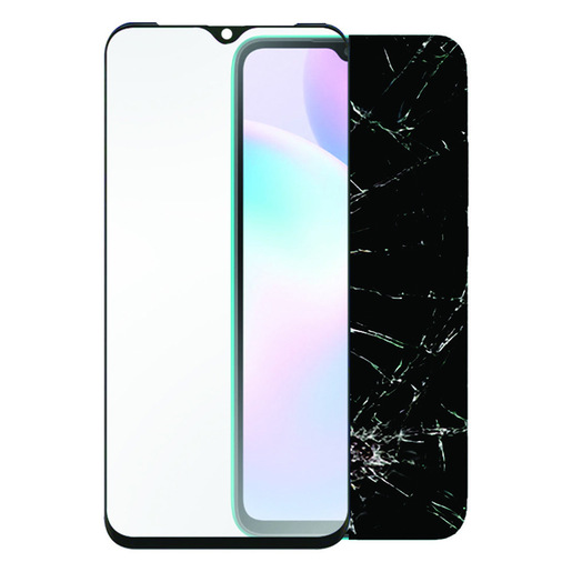 Image of Area Ultra tempered Glass per Xiaomi Redmi 9A con copertura totale tono su tono