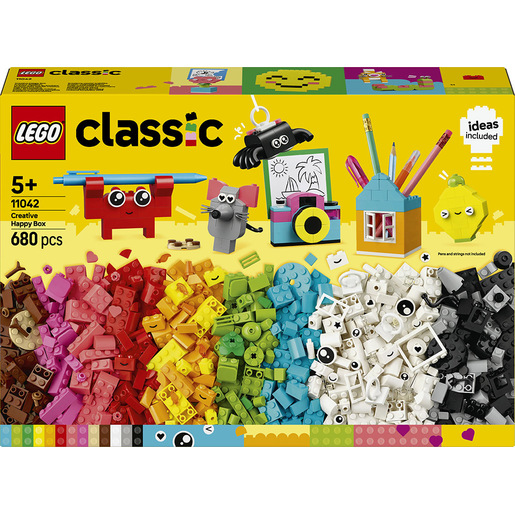 LEGO Classic 11042 Scatola della Felicità Creativa, Set di Costruzioni con Mattoncini Colorati, Giochi Creativi per Bambini 5+
