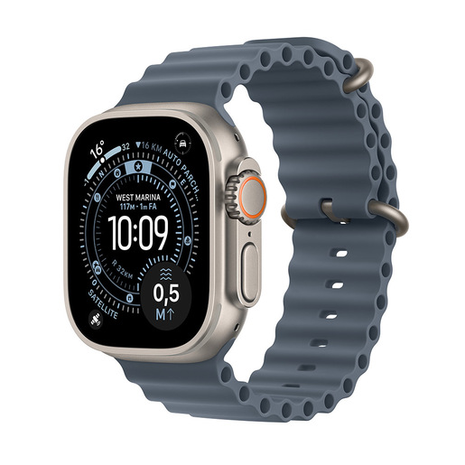 Image of Apple Watch Ultra 3 GPS + Cellular 49mm Cassa Titanio with Anchor Blue Ocean Band