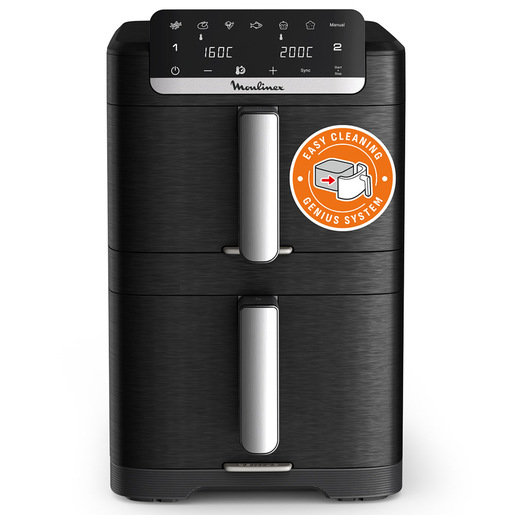 Moulinex Easy Fry Crispy Stack EZ7568 Friggitrice ad Aria 10 Litri 2700 W (Nero)