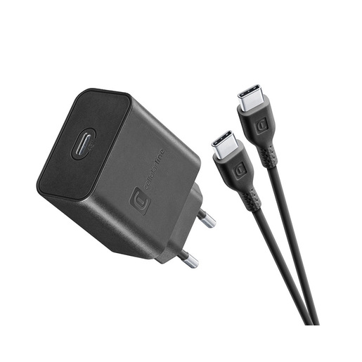 Image of Cellularline Super Fast Charger Kit PD 45W Caricabatterie da rete USB-C 45W con cavo USB-C to USB-C