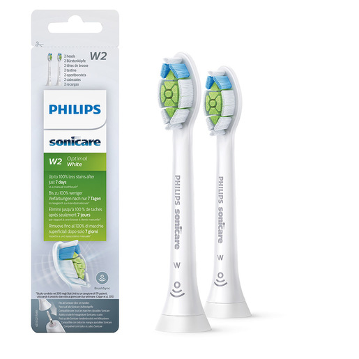Image of Philips Sonicare W2 Optimal White HX6062/10 2x Testine bianche per spazzolino sonico