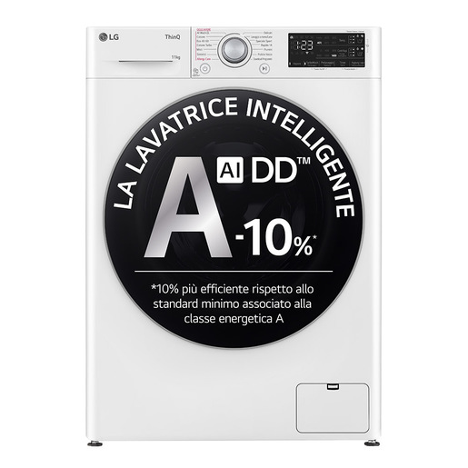Image of LG F4R3711NSWS Lavatrice 11kg AI DD, Classe A-10%, 1400 giri, Autodosaggio,Wi-Fi