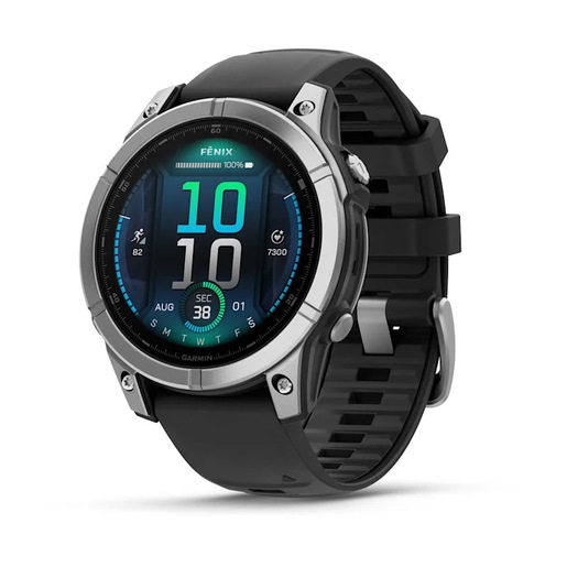 Image of Garmin Fenix E 3,3 cm (1.3'') AMOLED 47 mm Digitale 416 x 416 Pixel Touch screen Acciaio inox Wi-Fi GPS (satellitare)