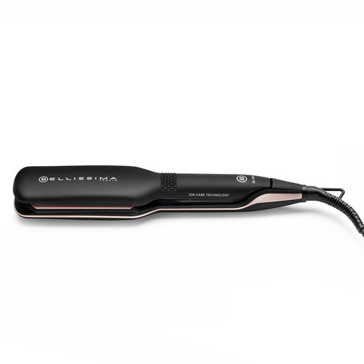 Image of Bellissima Imetec XL ION, piastra lisciante per capelli, piastre larghe, ionizzatore, rivestimento ceramica e cheratina, 5 temperature da 150 a 230°C,