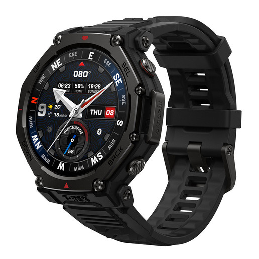 Image of Amazfit T-rex 3 Pro 3,35 cm (1.32'') AMOLED 44 mm Digitale 466 x 466 Pixel Touch screen Nero Wi-Fi GPS (satellitare)