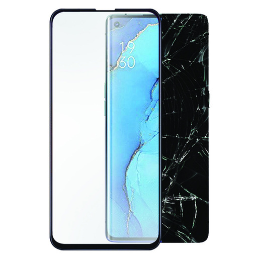Image of Area Ultra tempered Glass per Oppo Reno 3 Pro con copertura totale tono su tono