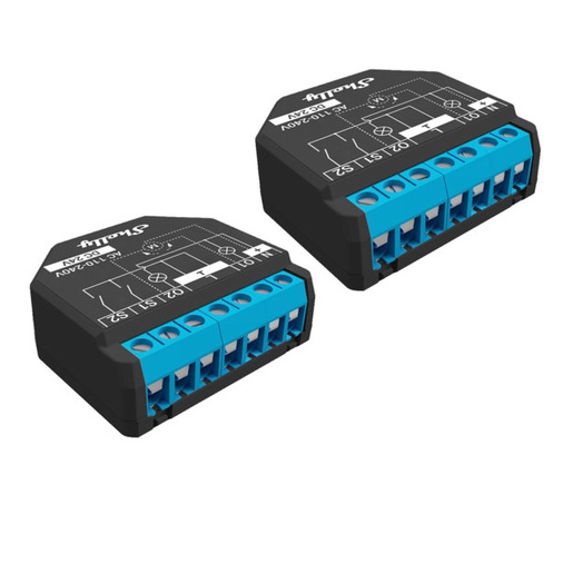 Image of Shelly Plus 2PM interruttore elettrico Interruttore intelligente 2P Nero, Blu